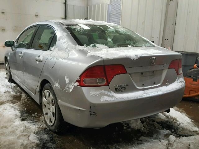 2HGFA165X6H523239 - 2006 HONDA CIVIC LX SILVER photo 3