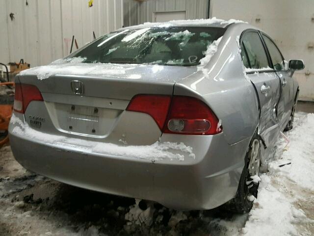 2HGFA165X6H523239 - 2006 HONDA CIVIC LX SILVER photo 4