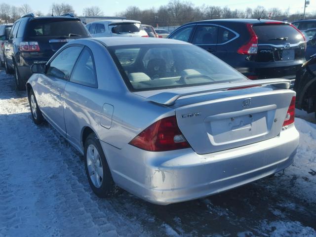 1HGEM225X2L038532 - 2002 HONDA CIVIC LX SILVER photo 3