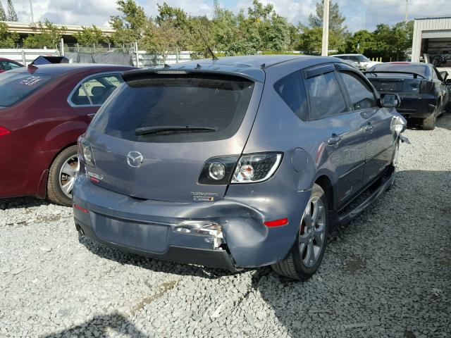 JM1BK343781856894 - 2008 MAZDA 3 HATCHBAC GRAY photo 4