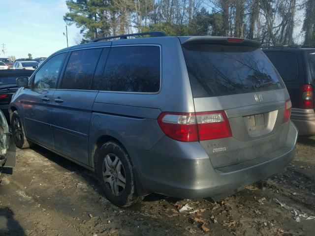 5FNRL38407B144974 - 2007 HONDA ODYSSEY EX SILVER photo 3