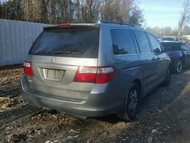 5FNRL38407B144974 - 2007 HONDA ODYSSEY EX SILVER photo 4