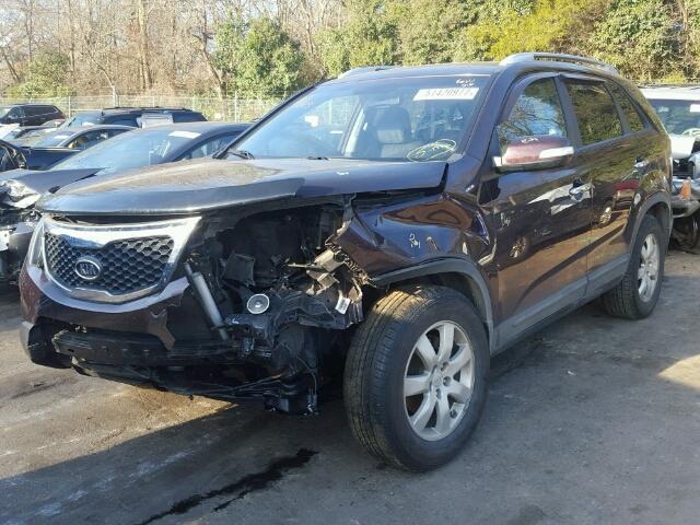 5XYKT3A1XBG147304 - 2011 KIA SORENTO BA BURGUNDY photo 2