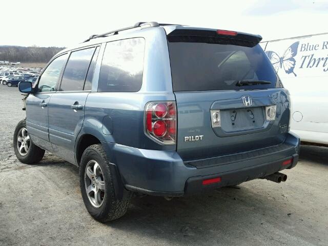 5FNYF18368B003651 - 2008 HONDA PILOT SE BLUE photo 3