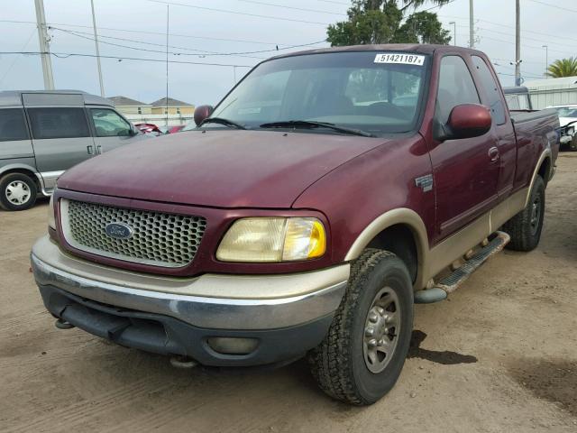 2FTPX28L3XCA87139 - 1999 FORD F250 BURGUNDY photo 2