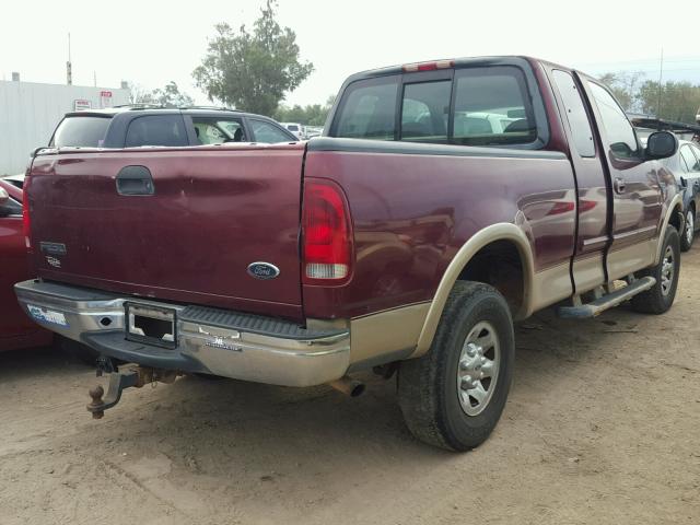 2FTPX28L3XCA87139 - 1999 FORD F250 BURGUNDY photo 4