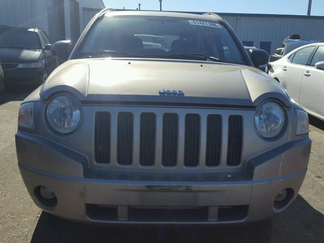 1J4FT47A79D230190 - 2009 JEEP COMPASS SP BEIGE photo 10