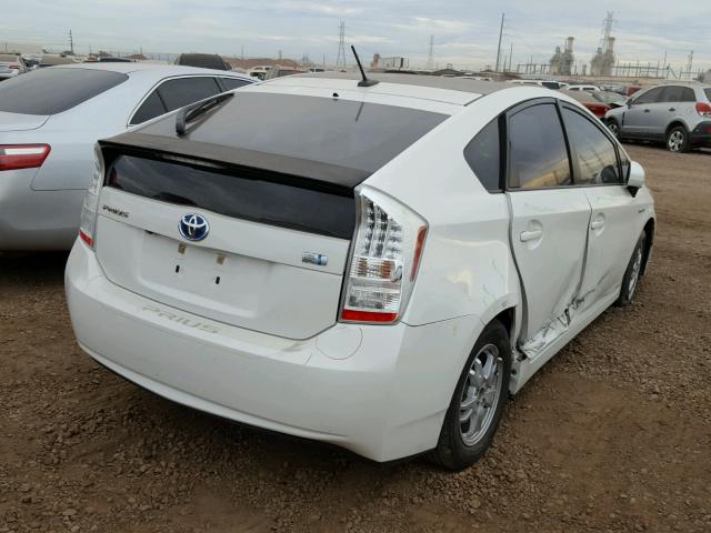 JTDKN3DU8A0158242 - 2010 TOYOTA PRIUS WHITE photo 4