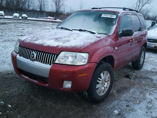 4M2YU57155DJ17778 - 2005 MERCURY MARINER RED photo 2