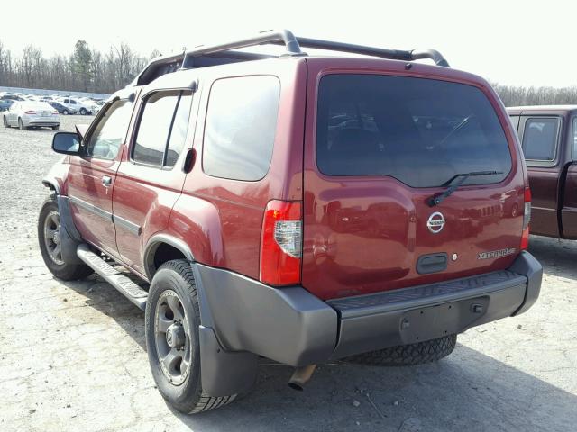 5N1ED28T44C615624 - 2004 NISSAN XTERRA XE RED photo 3