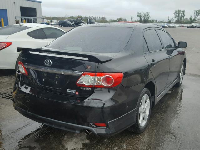 2T1BU4EE3BC685466 - 2011 TOYOTA COROLLA BA BLACK photo 4