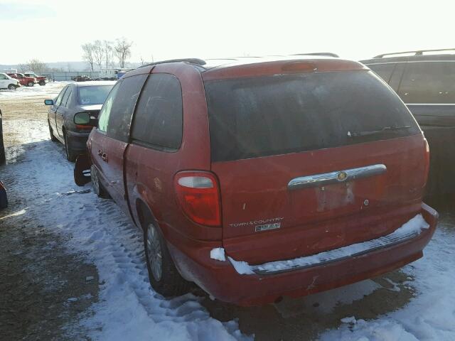 2A4GP44R77R266393 - 2007 CHRYSLER TOWN & COU RED photo 3