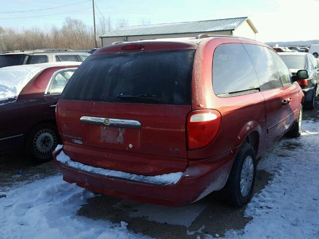 2A4GP44R77R266393 - 2007 CHRYSLER TOWN & COU RED photo 4