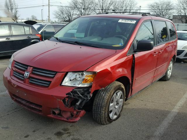 2D8HN44E49R562103 - 2009 DODGE GRAND CARA RED photo 2