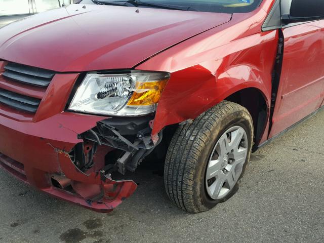 2D8HN44E49R562103 - 2009 DODGE GRAND CARA RED photo 9