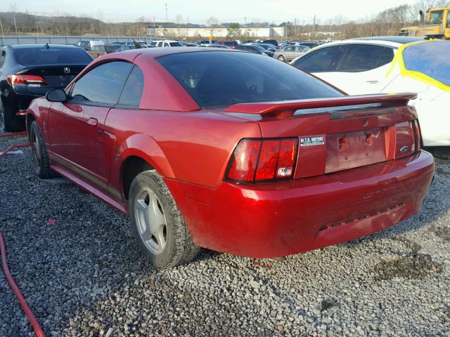 1FAFP40432F161027 - 2002 FORD MUSTANG RED photo 3