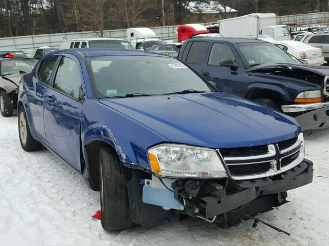 1C3CDZAB9DN605086 - 2013 DODGE AVENGER SE BLUE photo 1