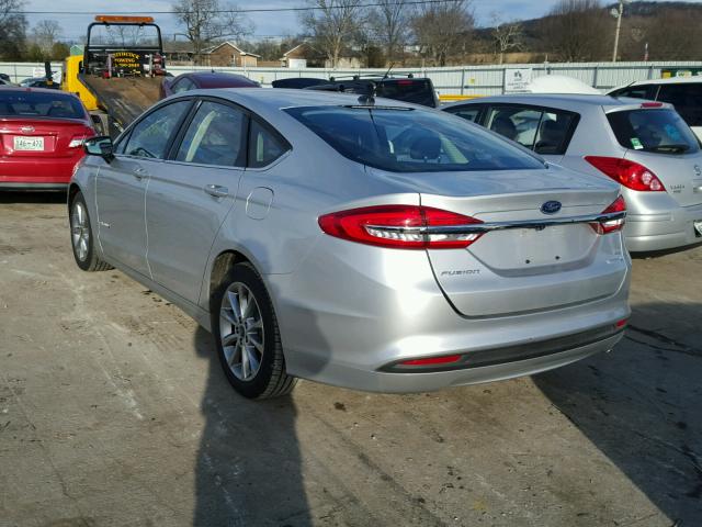 3FA6P0LU0HR355031 - 2017 FORD FUSION SE SILVER photo 3