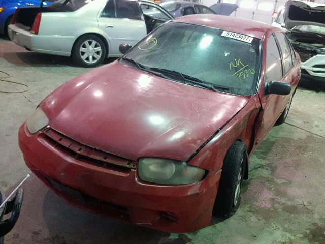 1G1JF52F637107530 - 2003 CHEVROLET CAVALIER L RED photo 2