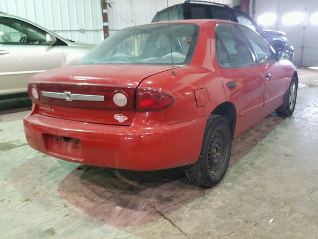 1G1JF52F637107530 - 2003 CHEVROLET CAVALIER L RED photo 4