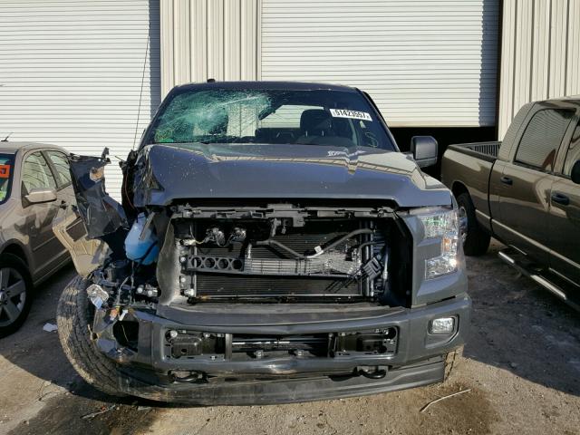 1FTEX1EPXHFB61400 - 2017 FORD F150 SUPER GRAY photo 9