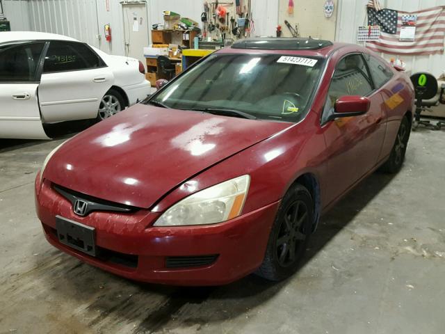 1HGCM82643A011715 - 2003 HONDA ACCORD EX RED photo 2