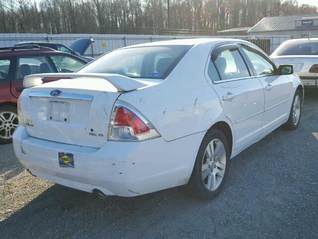 3FAHP08106R151401 - 2006 FORD FUSION SEL WHITE photo 4