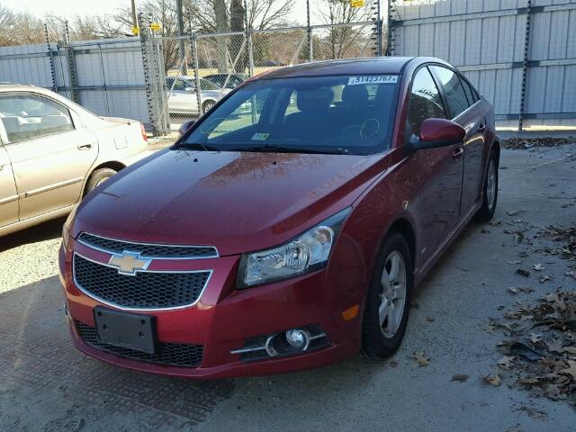 1G1PF5SC6C7310126 - 2012 CHEVROLET CRUZE LT RED photo 2