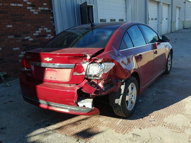 1G1PF5SC6C7310126 - 2012 CHEVROLET CRUZE LT RED photo 4