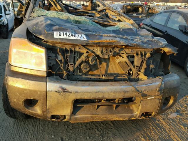 1N6BA07G48N311399 - 2008 NISSAN TITAN XE GRAY photo 7