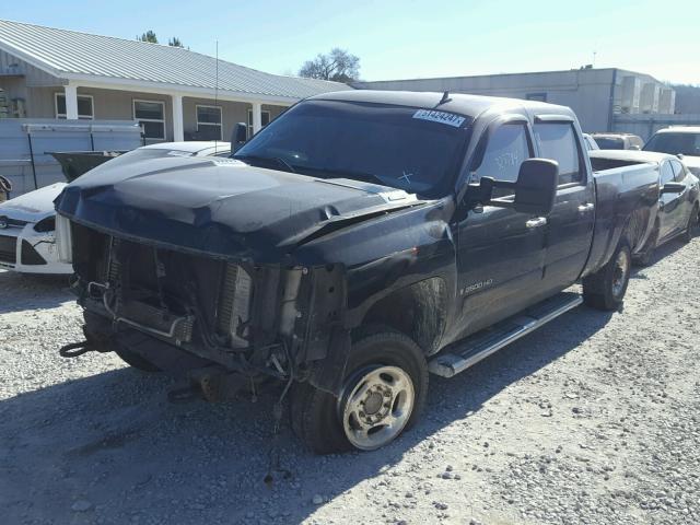 1GCHK23608F125422 - 2008 CHEVROLET SILVERADO BLACK photo 2