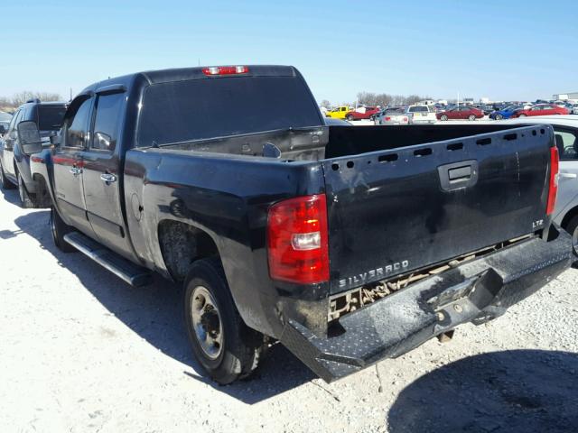 1GCHK23608F125422 - 2008 CHEVROLET SILVERADO BLACK photo 3