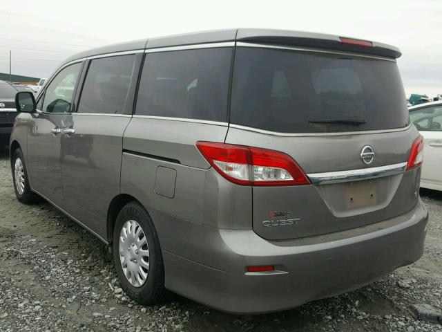 JN8AE2KP1B9013130 - 2011 NISSAN QUEST S GRAY photo 3