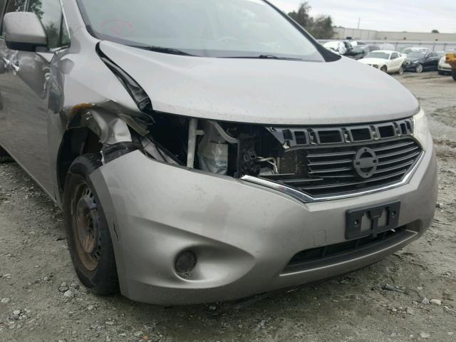 JN8AE2KP1B9013130 - 2011 NISSAN QUEST S GRAY photo 9