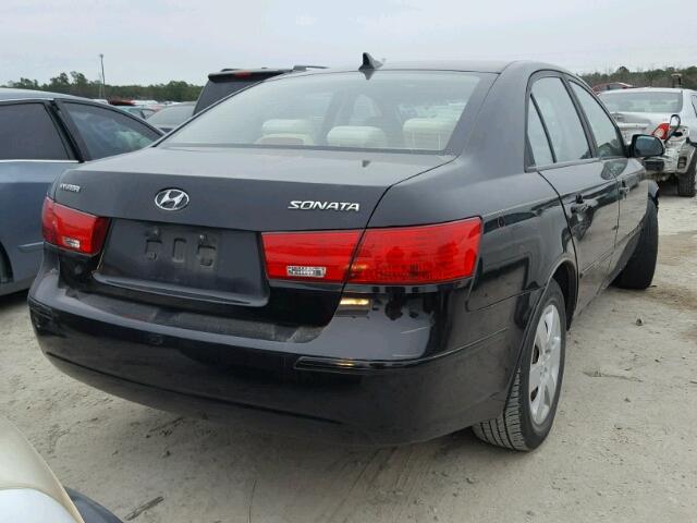 5NPET46C59H473902 - 2009 HYUNDAI SONATA GLS BLACK photo 4