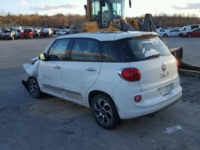 ZFBCFACH6EZ022142 - 2014 FIAT 500L LOUNG WHITE photo 3