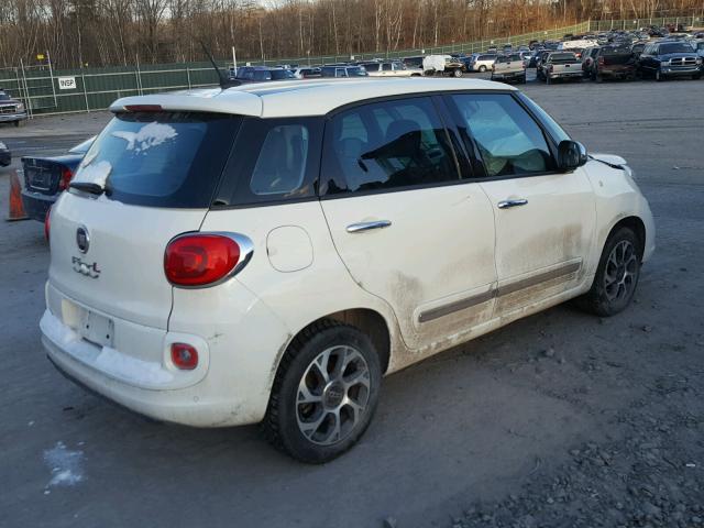 ZFBCFACH6EZ022142 - 2014 FIAT 500L LOUNG WHITE photo 4