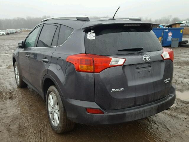 2T3DFREVXFW333013 - 2015 TOYOTA RAV4 LIMIT GRAY photo 3