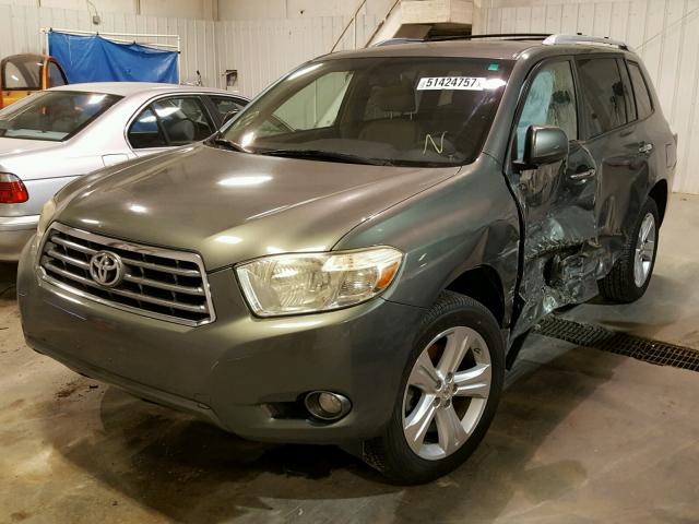 JTEDS42A892078869 - 2009 TOYOTA HIGHLANDER GREEN photo 2