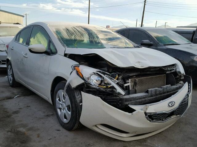 KNAFK4A64E5154121 - 2014 KIA FORTE LX WHITE photo 1