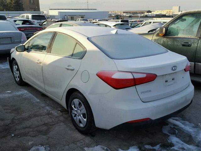 KNAFK4A64E5154121 - 2014 KIA FORTE LX WHITE photo 3