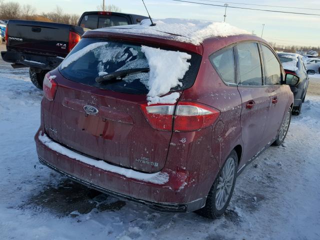 1FADP5AU4DL529537 - 2013 FORD C-MAX SE RED photo 4