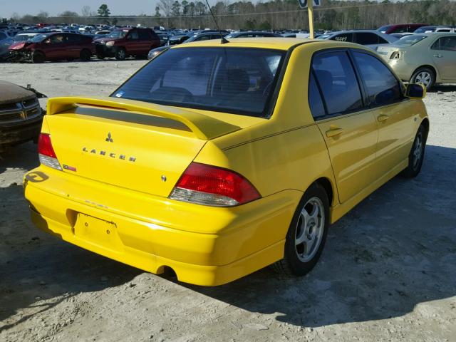 JA3AJ86E62U003059 - 2002 MITSUBISHI LANCER OZ YELLOW photo 4