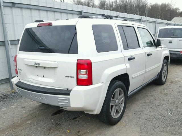 1J8FF48W27D397084 - 2007 JEEP PATRIOT LI WHITE photo 4