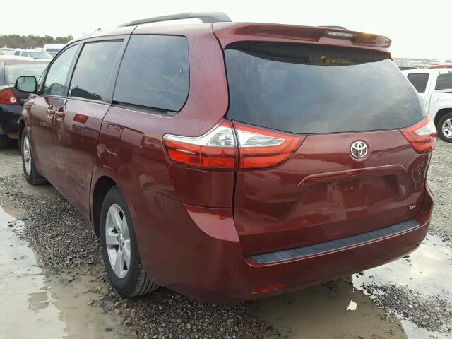 5TDKK3DC4GS758049 - 2016 TOYOTA SIENNA LE RED photo 3