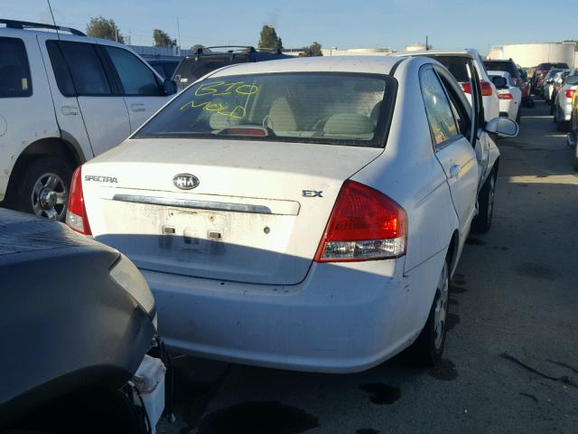 KNAFE222195658011 - 2009 KIA SPECTRA EX WHITE photo 4