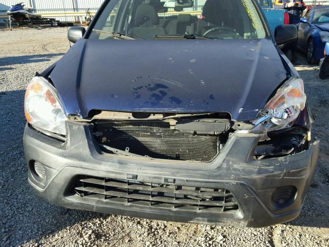 JHLRD68525C007314 - 2005 HONDA CR-V LX BLUE photo 9