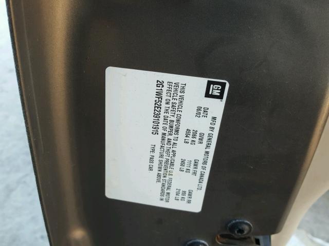 2G1WF52E239101915 - 2003 CHEVROLET IMPALA 棕色 照片 10