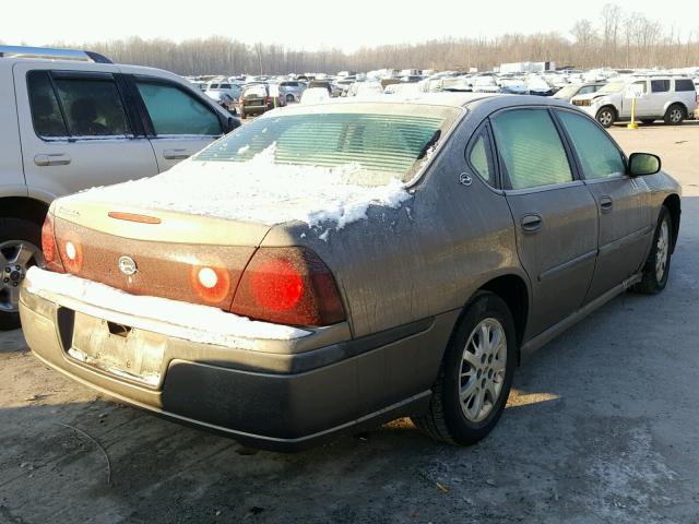 2G1WF52E239101915 - 2003 CHEVROLET IMPALA BROWN photo 4