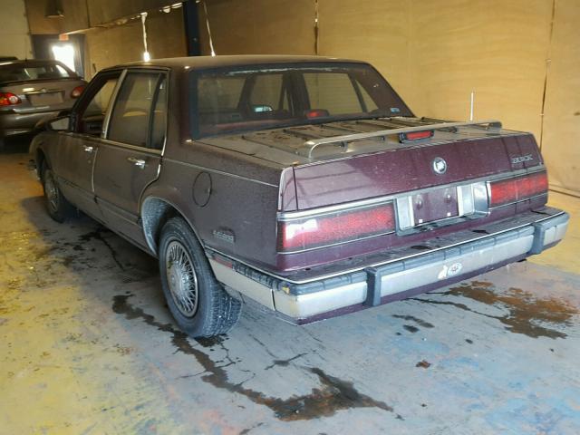 1G4HR54C8KH484025 - 1989 BUICK LESABRE LI BURGUNDY photo 3